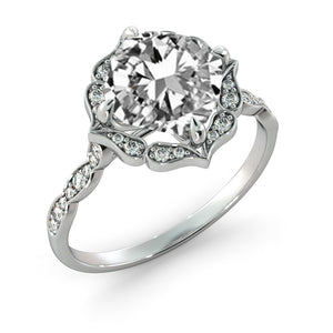 1.75 Carat 14K White Gold Diamond "Florence" Engagement Ring