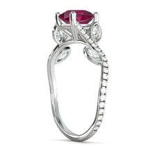 Load image into Gallery viewer, 2 Carat 14K Yellow Gold Ruby &quot;Lucia&quot; Engagement Ring