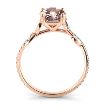 Load image into Gallery viewer, 2 Carat 14K Rose Gold Morganite &amp; Diamonds &quot;Lucia&quot; Engagement Ring