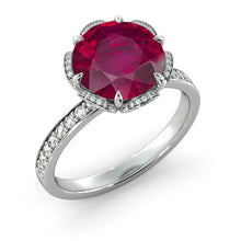 Load image into Gallery viewer, 2.5 Carat 14K Yellow Gold Ruby &quot;Allison&quot; Engagement Ring