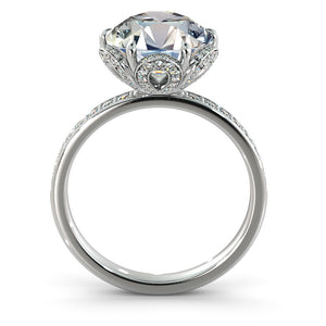 2.4 Carat 14K Yellow Gold Moissanite & Diamonds "Allison" Engagement Ring
