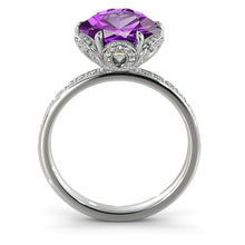 Load image into Gallery viewer, 2 TCW 14K White Gold Amethyst &quot;Allison&quot; Engagement Ring - Diamonds Mine