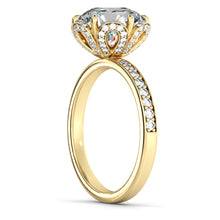 Load image into Gallery viewer, 1.7 Carat 14K Rose Gold Moissanite &amp; Diamonds &quot;Allison&quot; Engagement Ring