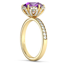 Load image into Gallery viewer, 2 TCW 14K White Gold Amethyst &quot;Allison&quot; Engagement Ring - Diamonds Mine