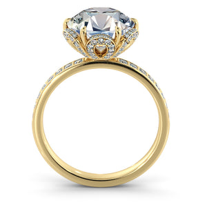 3.2 Carat 14K White Gold Moissanite & Diamonds "Allison" Engagement Ring