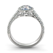 Load image into Gallery viewer, 1.5 Carat 14K Rose Gold Moissanite &amp; Diamonds &quot;Beatrice&quot; Engagement Ring