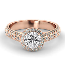 Load image into Gallery viewer, 1.5 Carat 14K Rose Gold Moissanite &amp; Diamonds &quot;Beatrice&quot; Engagement Ring