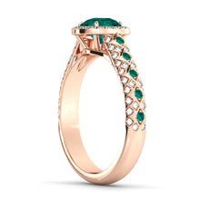 Load image into Gallery viewer, 2.5 TCW 14K White Gold Emerald &quot;Beatrice&quot; Engagement Ring - Diamonds Mine