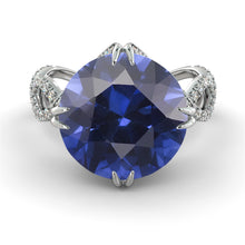 Load image into Gallery viewer, 2 Carats Natural Crown Blue Sapphire Engagement Ring - Diamonds Mine