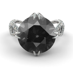 5 Carat 14K White Gold Black Diamond "Katherine" Ring