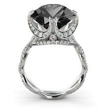 Load image into Gallery viewer, 5 Carat 14K Rose Gold Black Diamond &quot;Katherine&quot; Ring