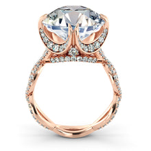 Load image into Gallery viewer, 3.5 Carats 14K Yellow Gold Moissanite &amp; Diamonds &quot;Katherine&quot; Engagement Ring