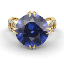 Load image into Gallery viewer, 2.75 Carat 14K White Gold Blue Sapphire &amp; Diamonds &quot;Katherine&quot; Engagement Ring