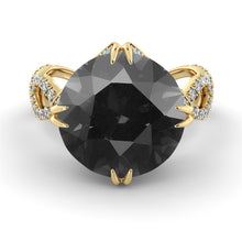 Load image into Gallery viewer, 5 Carat 14K Rose Gold Black Diamond &quot;Katherine&quot; Ring