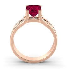 Load image into Gallery viewer, 2.2 Carat 14K Yellow Gold Ruby &amp; Diamonds &quot;Bridget&quot; Engagement Ring