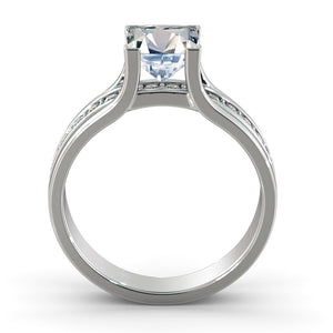 3.2 Carat 14K White Gold Diamond "Bridget" Engagement Ring