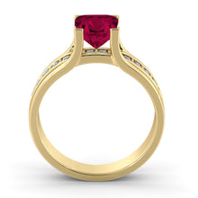 Load image into Gallery viewer, 2.2 Carat 14K Rose Gold Ruby &amp; Diamonds &quot;Bridget&quot; Engagement Ring | Diamonds Mine