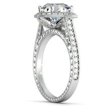 Load image into Gallery viewer, 2.2 Carat 14K Moissanite White Gold Moissanite &amp; Diamonds &quot;Barbara&quot; Ring