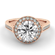 Load image into Gallery viewer, 2.2 Carat 14K Moissanite Yellow Gold Moissanite &amp; Diamonds &quot;Barbara&quot; Ring