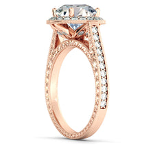 Load image into Gallery viewer, 2.2 Carat 14K Moissanite Yellow Gold Moissanite &amp; Diamonds &quot;Barbara&quot; Ring