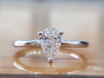 1 Carat 14K White Gold Diamond "Dorothy" Engagement Ring - Diamonds Mine