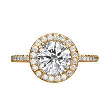 Load image into Gallery viewer, 1 Carat 14K Rose Gold Moissanite &amp; Diamonds &quot;Marine&quot; Ring