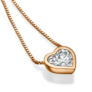 1.5 Carat 14K White Gold Diamond Heart Pendant | Diamonds Mine