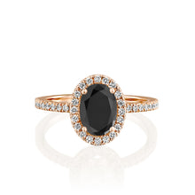 Load image into Gallery viewer, 2.5 Carat 14K White Gold Black Diamond &quot;Mika&quot; Engagement Ring