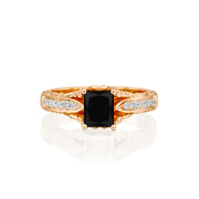 Load image into Gallery viewer, 1.2 Carat 14K Yellow Gold Black Diamond &quot;Kira&quot; Engagement Ring