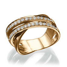 Load image into Gallery viewer, 0.51 TCW 14K Yellow Gold Diamond &quot;Anna&quot; Wedding Band