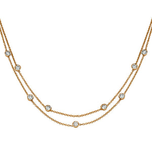 1.35 TCW 18K White Gold Diamond "Naila" Necklace | Diamonds Mine
