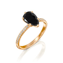 Load image into Gallery viewer, 2.2 Carat 14K White Gold Black Diamond &quot;Lucy&quot; Engagement Ring