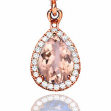 Load image into Gallery viewer, 2 Carat 14K White Gold Morganite &amp; Diamonds &quot;Francie&quot; Earrings