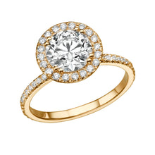 Load image into Gallery viewer, 1 Carat 14K Rose Gold Moissanite &amp; Diamonds &quot;Marine&quot; Ring