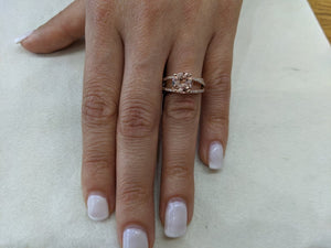 2.5 Carat 14K Rose Gold Morganite & Diamonds "Victoria" Engagement Ring
