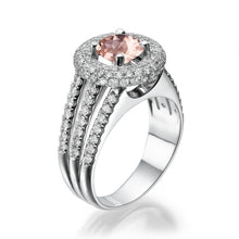 Load image into Gallery viewer, 2.75 Carat 14K White Gold Morganite &amp; Diamonds &quot;Lena&quot; Engagement Ring