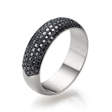 Load image into Gallery viewer, 1.5 TCW 14K White Gold Black Diamond Lauren&quot; Wedding Band