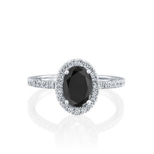 Load image into Gallery viewer, 2 Carat 14K Rose Gold Black Diamond &quot;Mika&quot; Engagement Ring