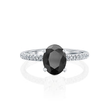 Load image into Gallery viewer, 2.1 Carat 14K White Gold Black Diamond &quot;Shanon&quot; Engagement Ring