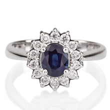 Load image into Gallery viewer, 1.2 Carat 14K Yellow Gold Blue Sapphire &amp; Diamonds &quot;Yvette&quot; Engagement Ring