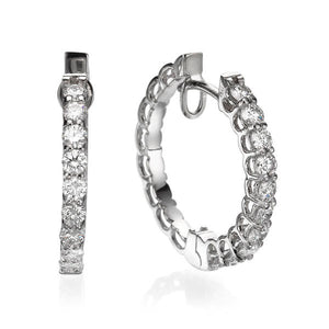 1 Carat 18K White Gold Diamond "Becki" Earrings | Diamonds Mine