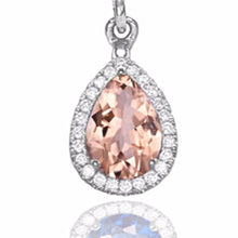 Load image into Gallery viewer, 2 Carat 14K White Gold Morganite &amp; Diamonds &quot;Francie&quot; Earrings
