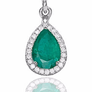 2 Carat 14K Yellow Gold Emerald & Diamonds "Francie" Earrings