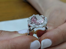 Load image into Gallery viewer, 3.25 Carat 14K White Gold Morganite &amp; Diamonds &quot;Cathleen&quot; Engagement Ring