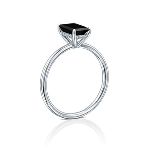 2 Carat 14K White Gold Black Diamond "Catherine" Ring