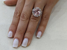 Load image into Gallery viewer, 3.25 Carat 14K White Gold Morganite &amp; Diamonds &quot;Cathleen&quot; Engagement Ring