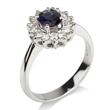 Load image into Gallery viewer, 1.2 Carat 14K Yellow Gold Blue Sapphire &amp; Diamonds &quot;Yvette&quot; Engagement Ring