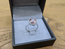 Load image into Gallery viewer, 3.5 Carat 14K White Gold Morganite &amp; Diamonds &quot;Mika&quot; Engagement Ring