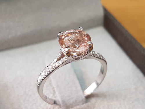 Morganite Engagement Ring With Diamonds - Diamonds Mine