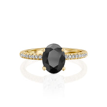 Load image into Gallery viewer, 2.1 Carat 14K White Gold Black Diamond &quot;Shanon&quot; Engagement Ring